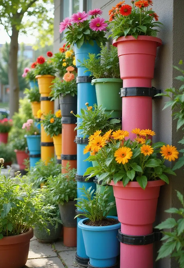 25+ DIY Garden Planter Ideas Anyone Can Create 112 25+ DIY Garden Planter Ideas Anyone Can Create - 18. PVC Pipe Planters