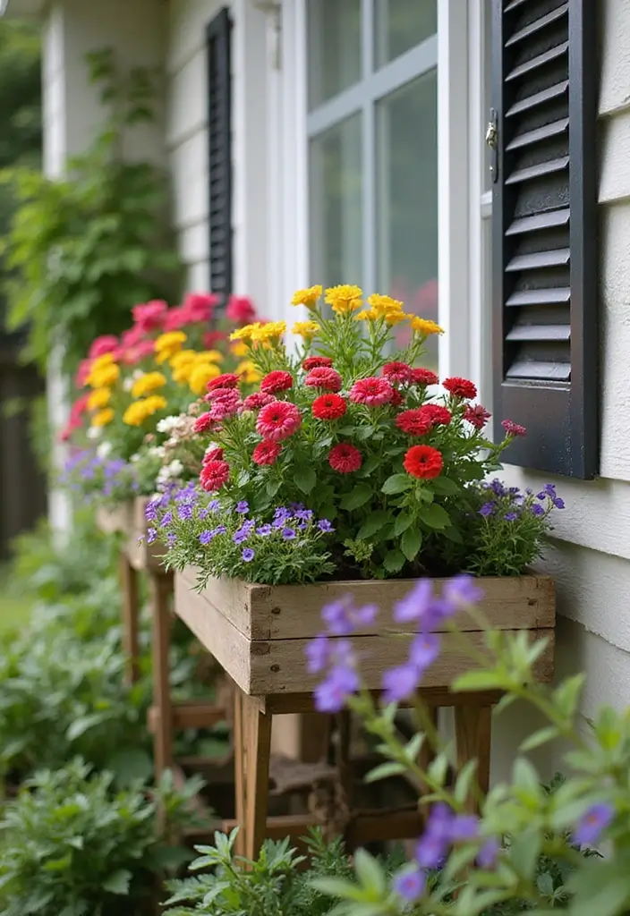 25+ DIY Garden Planter Ideas Anyone Can Create 126 25+ DIY Garden Planter Ideas Anyone Can Create - 20. Hanging Window Box Planters
