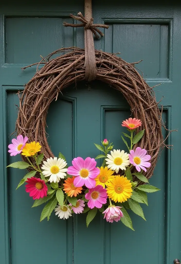 25+ DIY Garden Planter Ideas Anyone Can Create 133 25+ DIY Garden Planter Ideas Anyone Can Create - 21. Grapevine Wreath Planter