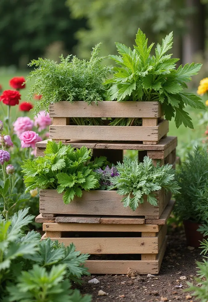 25+ DIY Garden Planter Ideas Anyone Can Create 15 25+ DIY Garden Planter Ideas Anyone Can Create - 3. Upcycled Wooden Crates