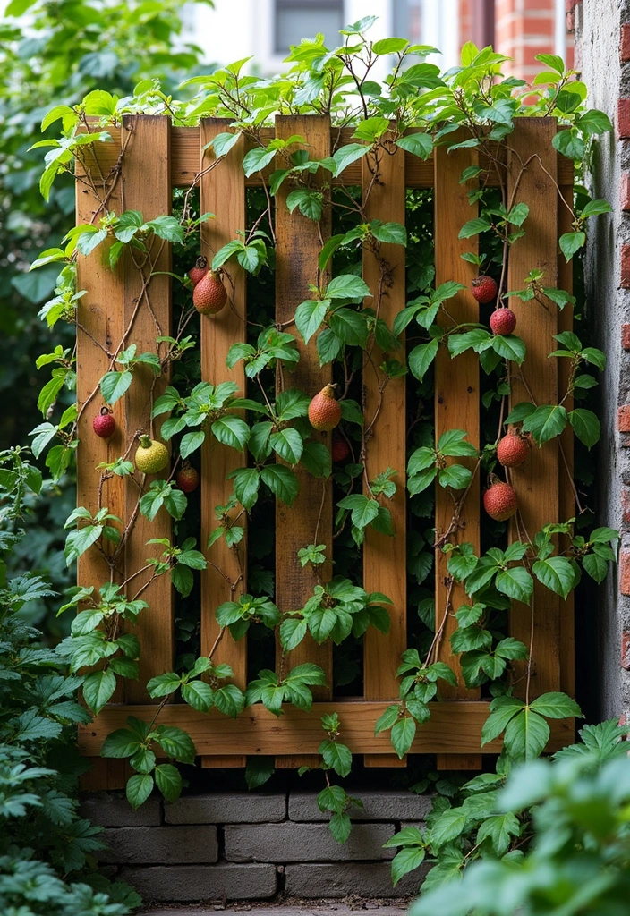 25+ Dragon Fruit Trellis Ideas for Strong Healthy Growth - 15. Vertical Pallet Garden