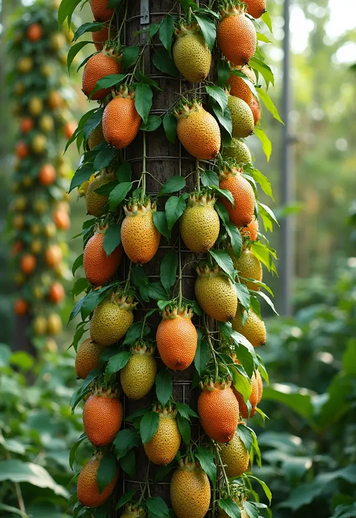25+ Dragon Fruit Trellis Ideas for Strong Healthy Growth - 2. Vertical Wire Grid Trellis