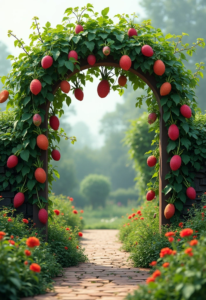 25+ Dragon Fruit Trellis Ideas for Strong Healthy Growth - 4. Archway Trellis