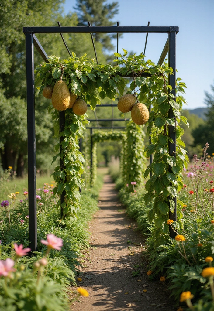 25+ Dragon Fruit Trellis Ideas for Strong Healthy Growth - 5. Simple Frame Trellis