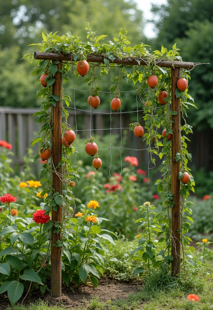 25+ Dragon Fruit Trellis Ideas for Strong Healthy Growth - 7. T-Post and Wire Trellis