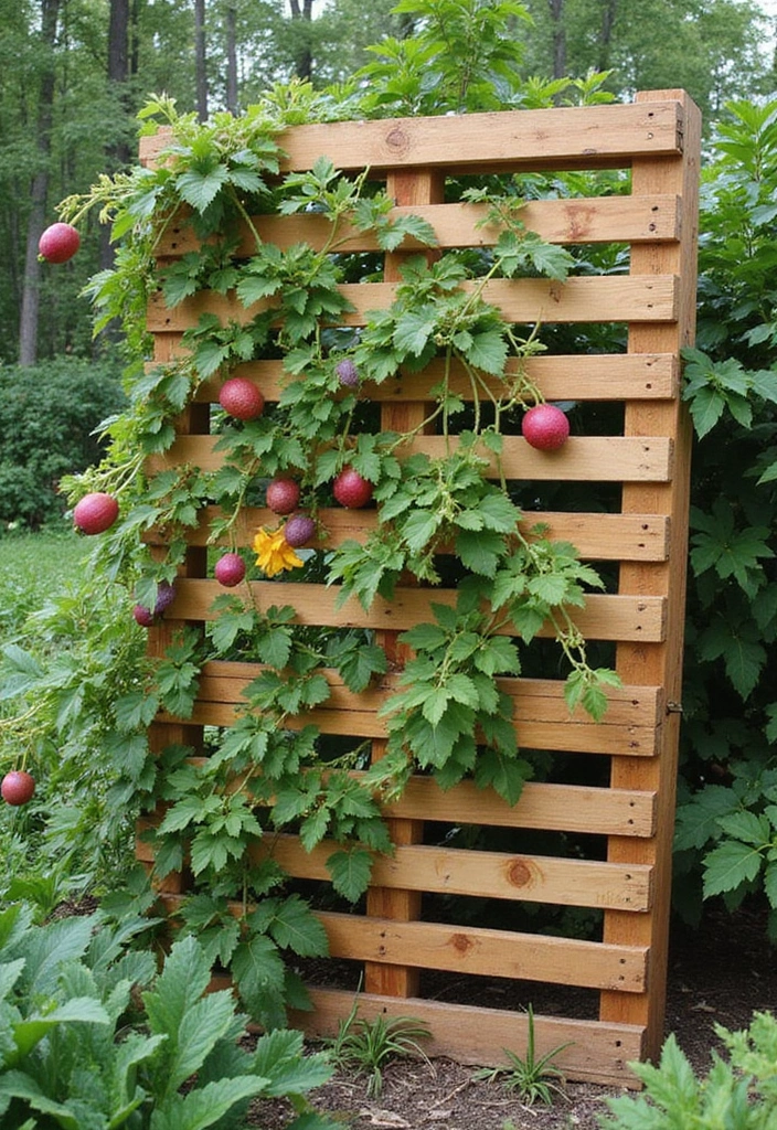 25+ Dragon Fruit Trellis Ideas for Strong Healthy Growth - 9. Pallet Trellis