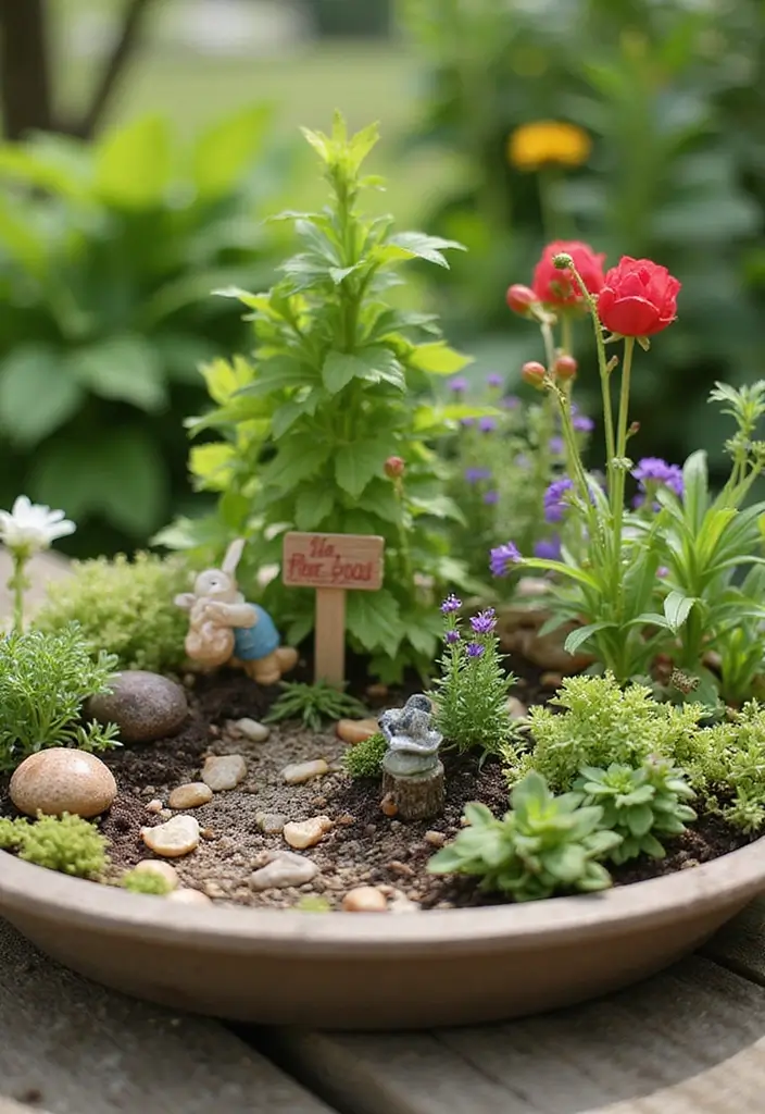25+ Fairy Garden Planter Ideas for a Whimsical Touch 142 25+ Fairy Garden Planter Ideas for a Whimsical Touch - 22. Fairy Garden with Edible Plants