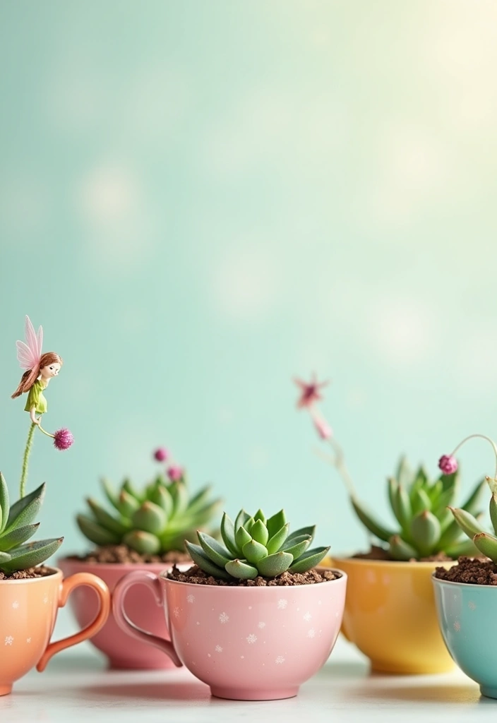 25+ Fairy Garden Planter Ideas for a Whimsical Touch 15 25+ Fairy Garden Planter Ideas for a Whimsical Touch - 3. Repurposed Teacup Gardens