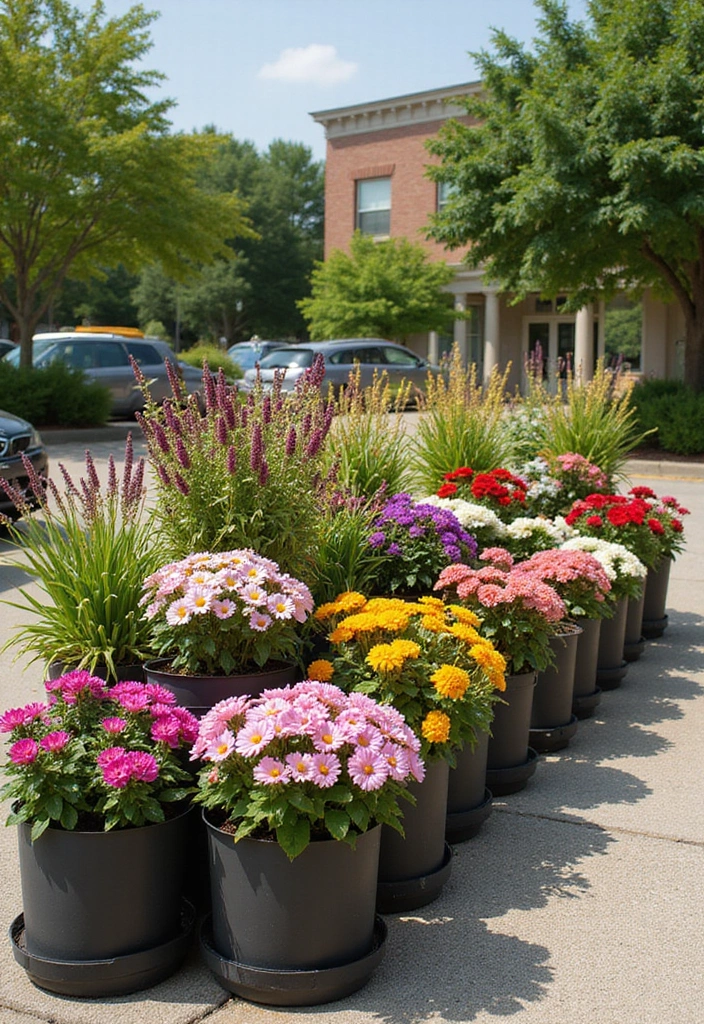 25+ Full Sun Planter Ideas for Bright Blooming Displays - 9. Colorful Modular Planters