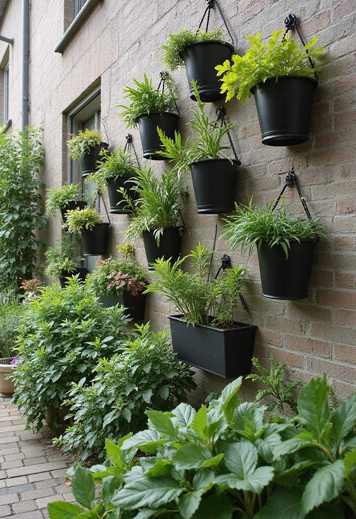 25+ Garden Wall Trellis Ideas That Double as Art 50 25+ Garden Wall Trellis Ideas That Double as Art - 8. Wall-Fixed Trellis Pots