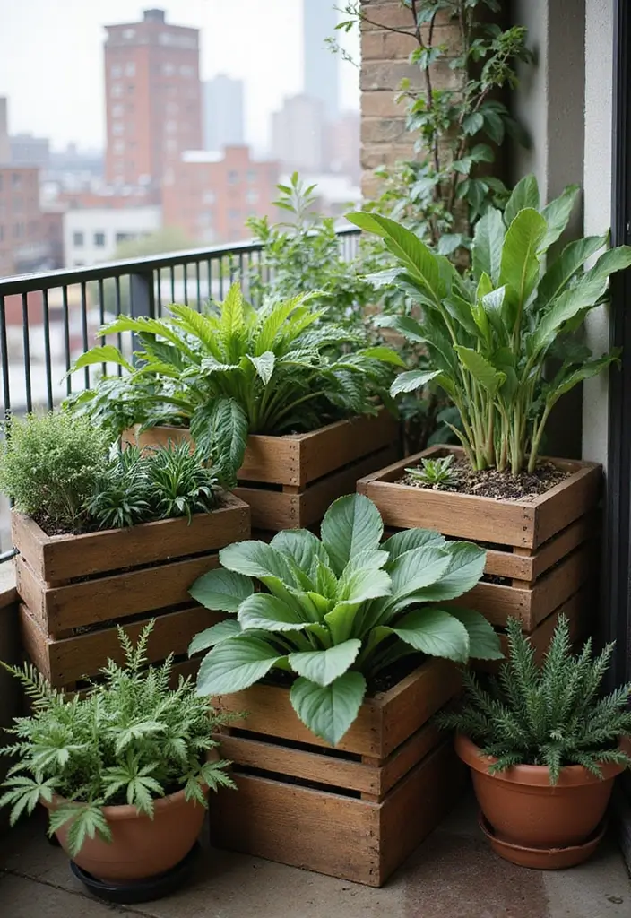25+ Hosta Planter Ideas for Shady Corners and Texture 1 25+ Hosta Planter Ideas for Shady Corners and Texture - 1. Rustic Wooden Crates