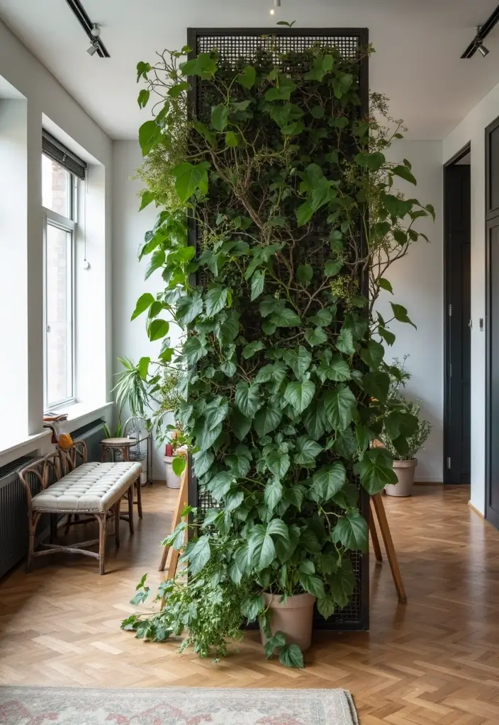 25+ Indoor Trellis Ideas for Stylish Plant Displays - 11. Trellis Divider