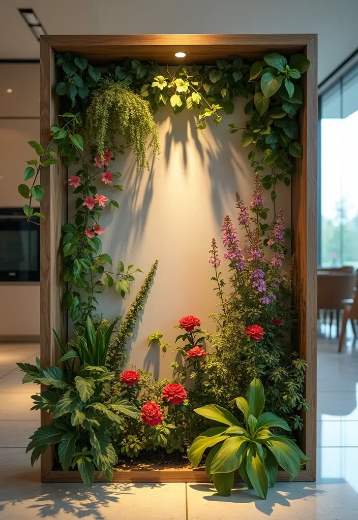 25+ Indoor Trellis Ideas for Stylish Plant Displays - 18. Artistic Shadow Box Trellis