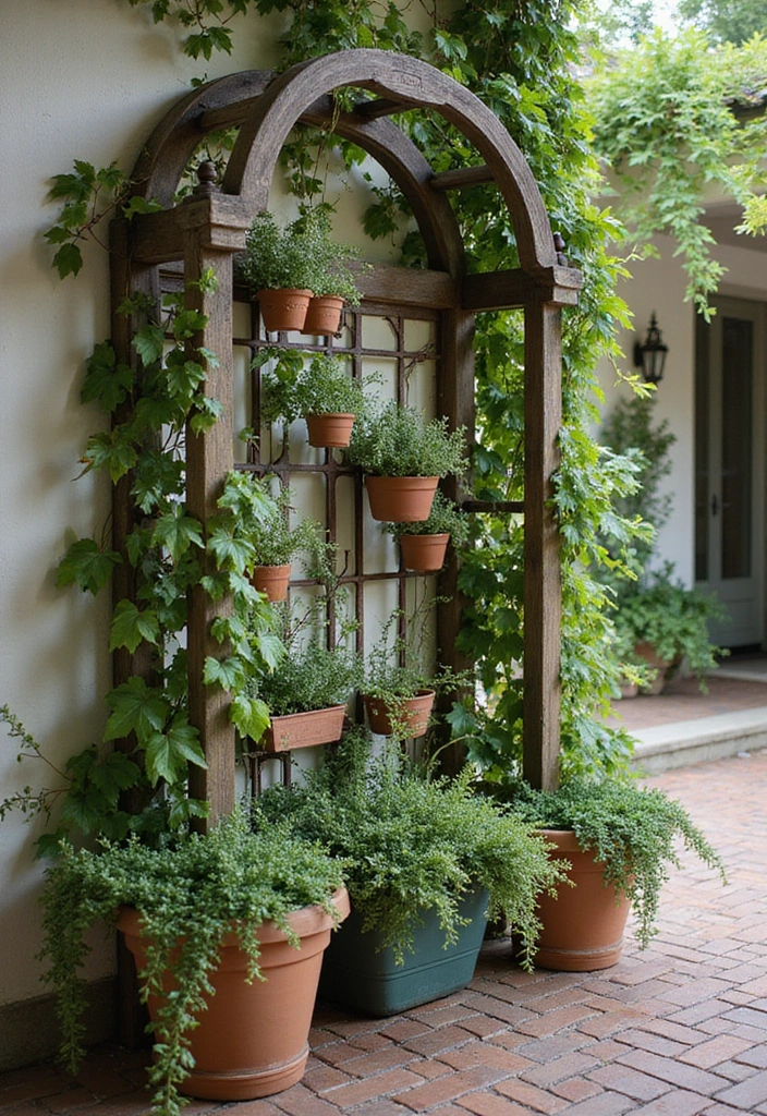 25+ Indoor Trellis Ideas for Stylish Plant Displays - 19. Vintage-style Trellis