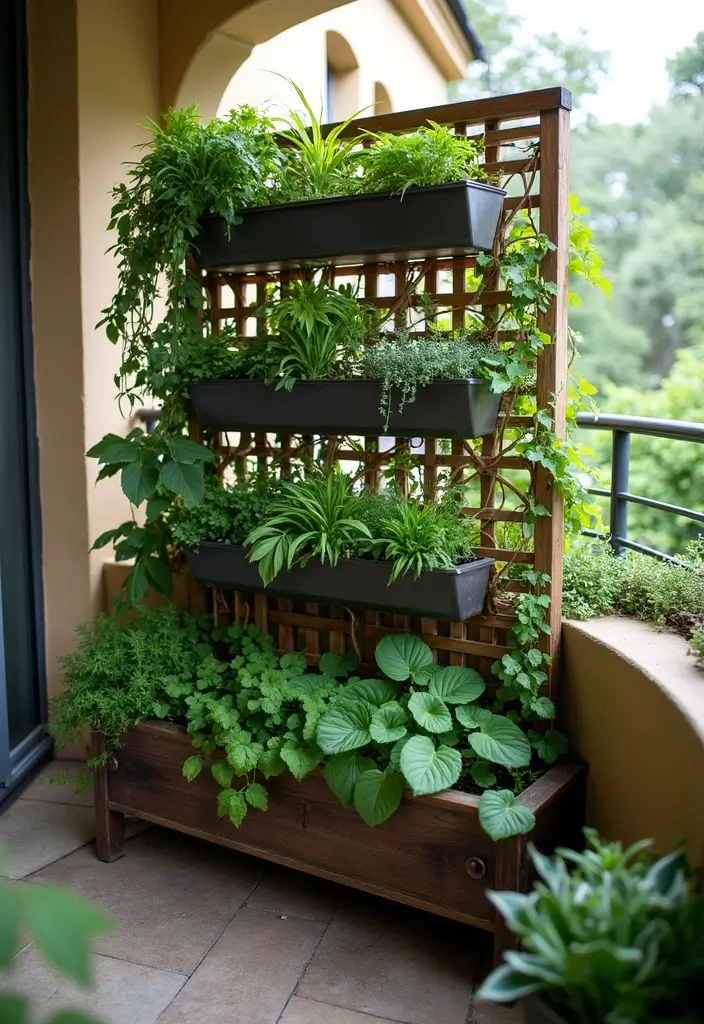 25+ Indoor Trellis Ideas for Stylish Plant Displays - 23. Trellis with Vertical Planters