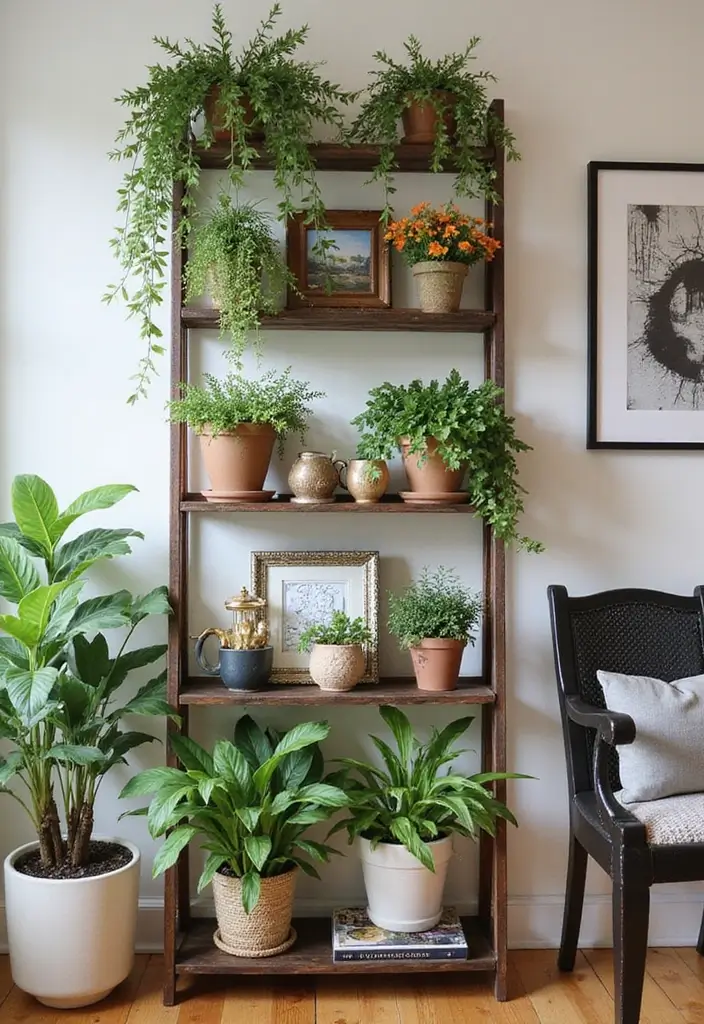 25+ Indoor Trellis Ideas for Stylish Plant Displays - 9. Trellis with Shelves