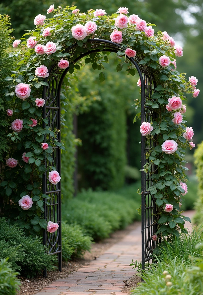 25+ Iron Trellis Ideas That Bring Vintage Elegance 78 25+ Iron Trellis Ideas That Bring Vintage Elegance - 12. Column Trellis