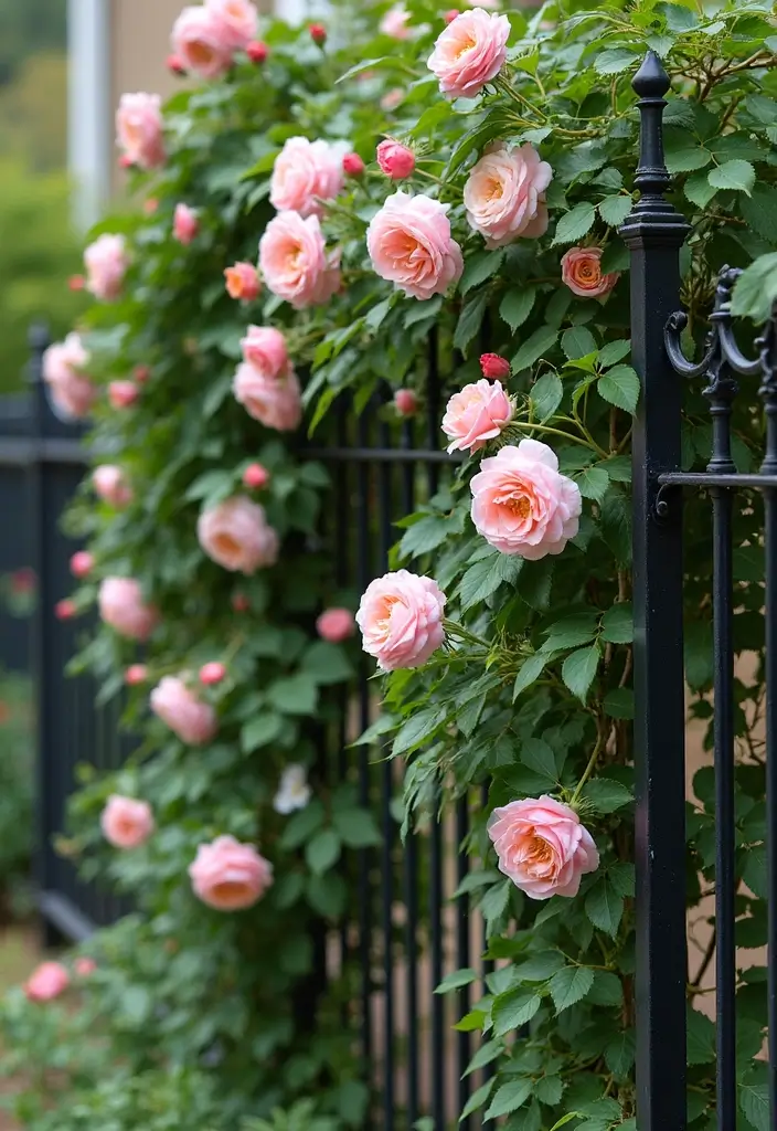 25+ Iron Trellis Ideas That Bring Vintage Elegance 160 25+ Iron Trellis Ideas That Bring Vintage Elegance - 24. Decorative Fence Trellis