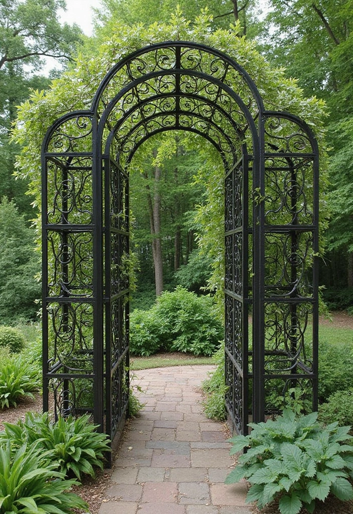 25+ Metal Trellis Ideas for a Modern Garden Look 67 25+ Metal Trellis Ideas for a Modern Garden Look - 11. Multi-Panel Trellis