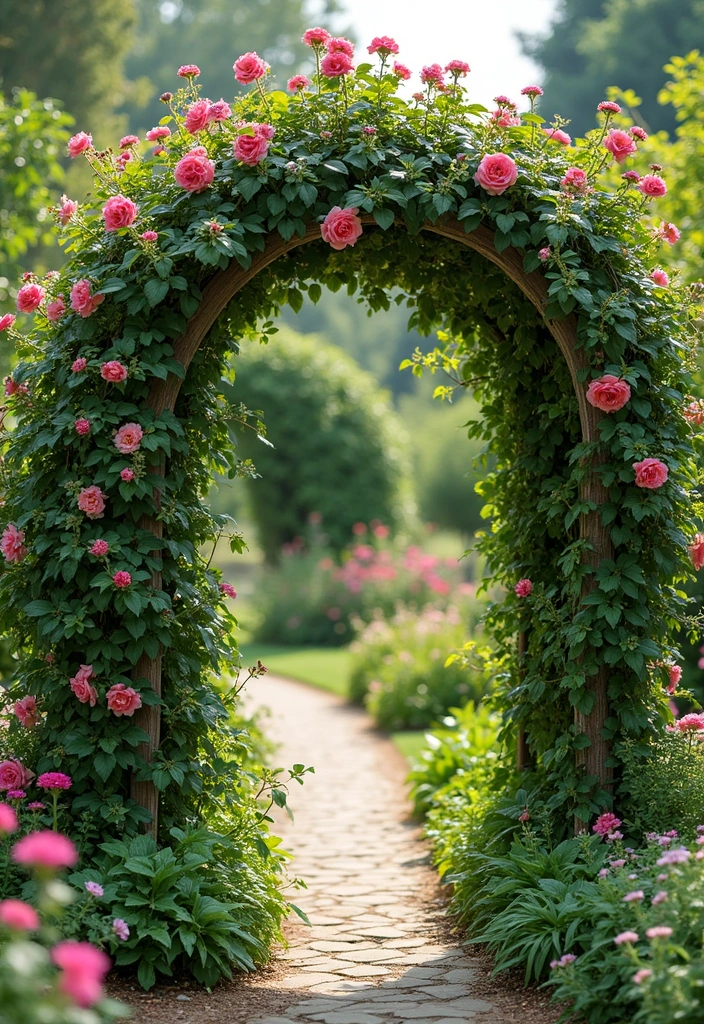 25+ Metal Trellis Ideas for a Modern Garden Look 91 25+ Metal Trellis Ideas for a Modern Garden Look - 15. Trellis with Arched Top