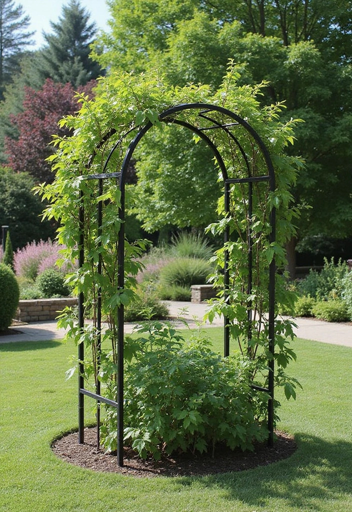 25+ Metal Trellis Ideas for a Modern Garden Look 131 25+ Metal Trellis Ideas for a Modern Garden Look - 21. Vertical Shaped Trellis