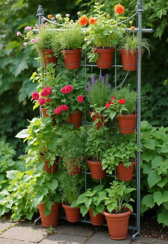 25+ Metal Trellis Ideas for a Modern Garden Look 159 25+ Metal Trellis Ideas for a Modern Garden Look - 25. Multi-Use Vertical Garden Trellis