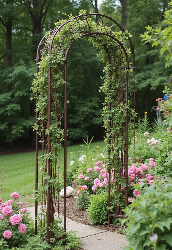 25+ Metal Trellis Ideas for a Modern Garden Look 15 25+ Metal Trellis Ideas for a Modern Garden Look - 3. DIY Trellis Project