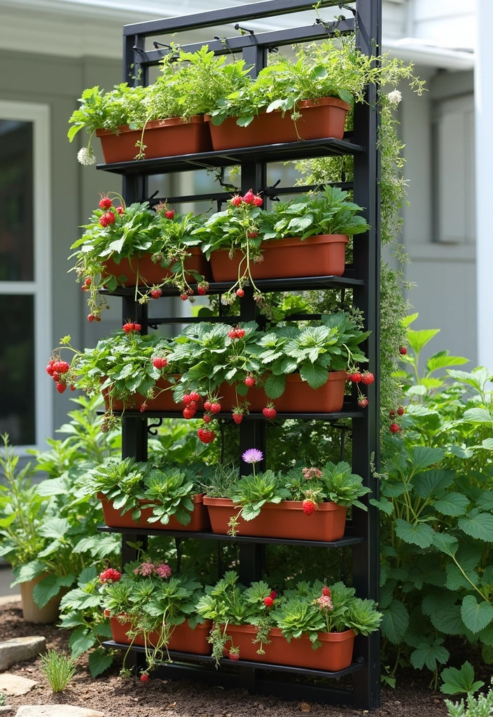 25+ Metal Trellis Ideas for a Modern Garden Look 27 25+ Metal Trellis Ideas for a Modern Garden Look - 5. Vertical Garden Trellis