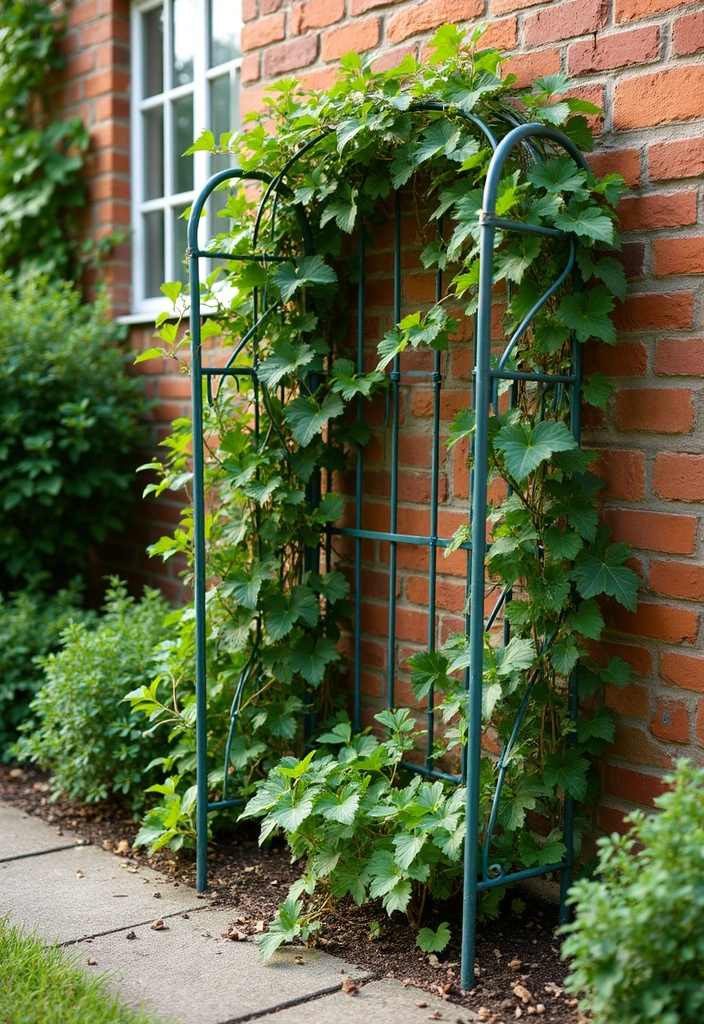 25+ Metal Trellis Ideas for a Modern Garden Look 41 25+ Metal Trellis Ideas for a Modern Garden Look - 7. Folding Trellis for Flexibility