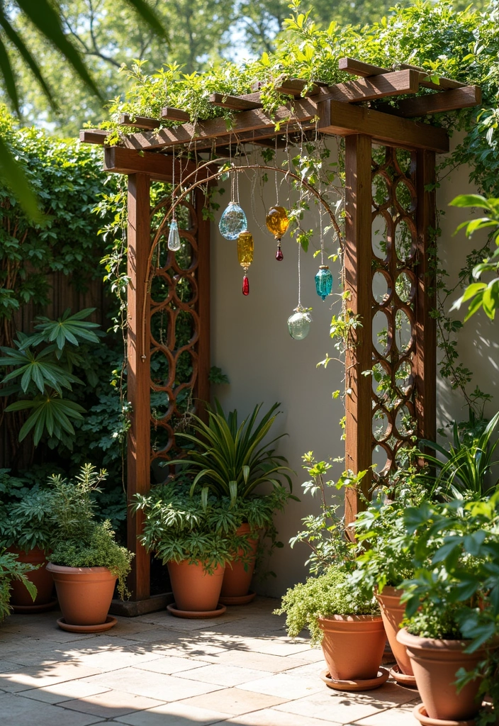 25+ Outdoor Patio Trellis Ideas for Shade and Style 99 25+ Outdoor Patio Trellis Ideas for Shade and Style - 15. Trellis Wall Art for Decoration