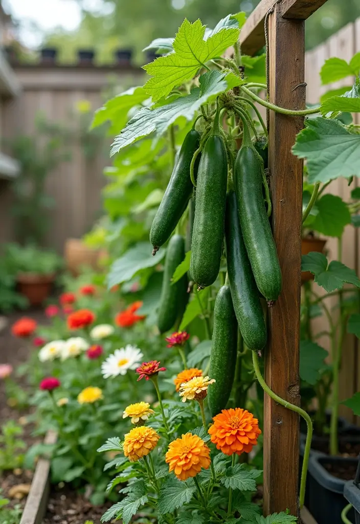 25+ Outdoor Patio Trellis Ideas for Shade and Style 127 25+ Outdoor Patio Trellis Ideas for Shade and Style - 19. Trellis with Climbing Vegetable Garden