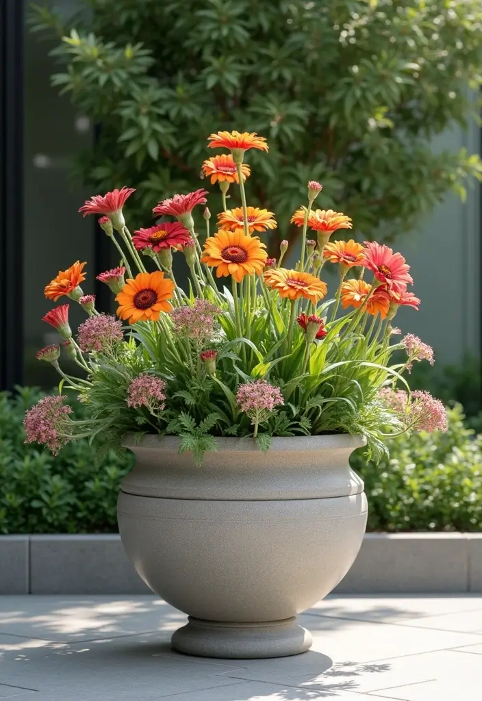 25+ Outdoor Urn Planter Ideas That Add Classic Elegance - 14. Contemporary Artistic Urn