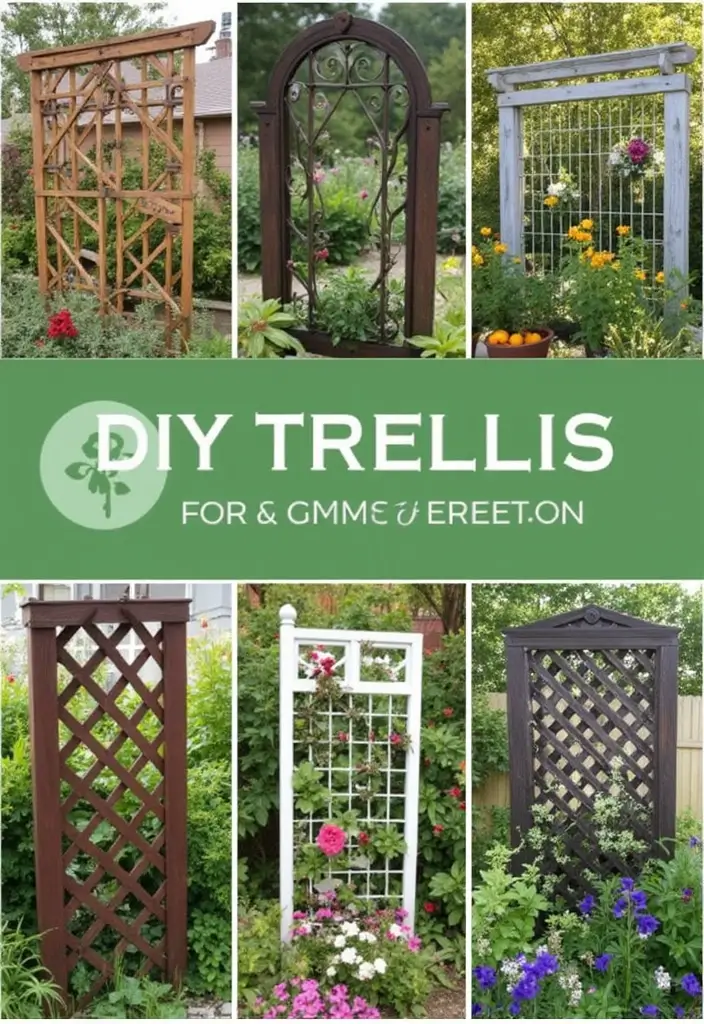 25+ Outside Trellis Ideas for Stylish Curb Appeal 64 25+ Outside Trellis Ideas for Stylish Curb Appeal - 10. DIY Trellis Projects