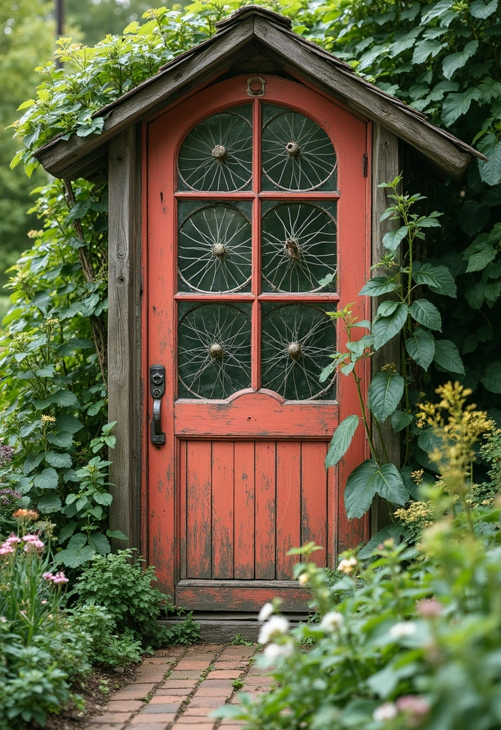 25+ Outside Trellis Ideas for Stylish Curb Appeal 92 25+ Outside Trellis Ideas for Stylish Curb Appeal - 14. Repurposed Materials Trellis