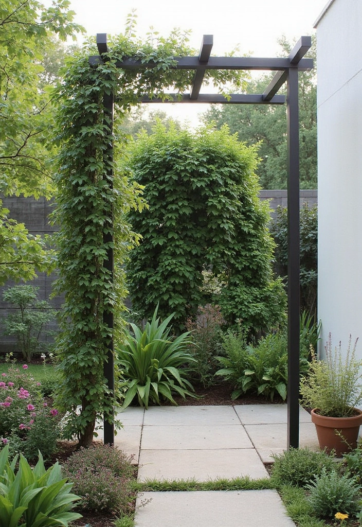 25+ Outside Trellis Ideas for Stylish Curb Appeal 125 25+ Outside Trellis Ideas for Stylish Curb Appeal - 19. Minimalist Trellis Designs