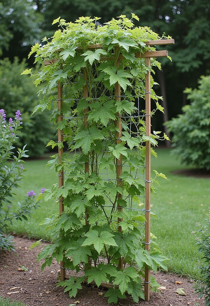 25+ Overhead Trellis Ideas That Add Shade and Dimension - 20. Simple String Trellis