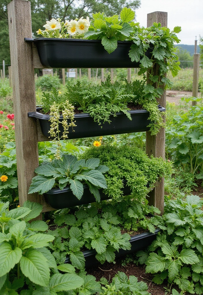 25+ Overhead Trellis Ideas That Add Shade and Dimension - 8. Functional Vertical Garden Trellis