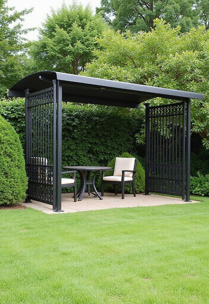 25+ Overhead Trellis Ideas That Add Shade and Dimension - 9. Retractable Canopy Trellis