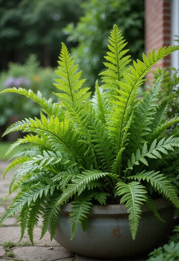 25+ Part Shade Planter Ideas for Lush Growth 1 25+ Part Shade Planter Ideas for Lush Growth - 1. Ferns Galore