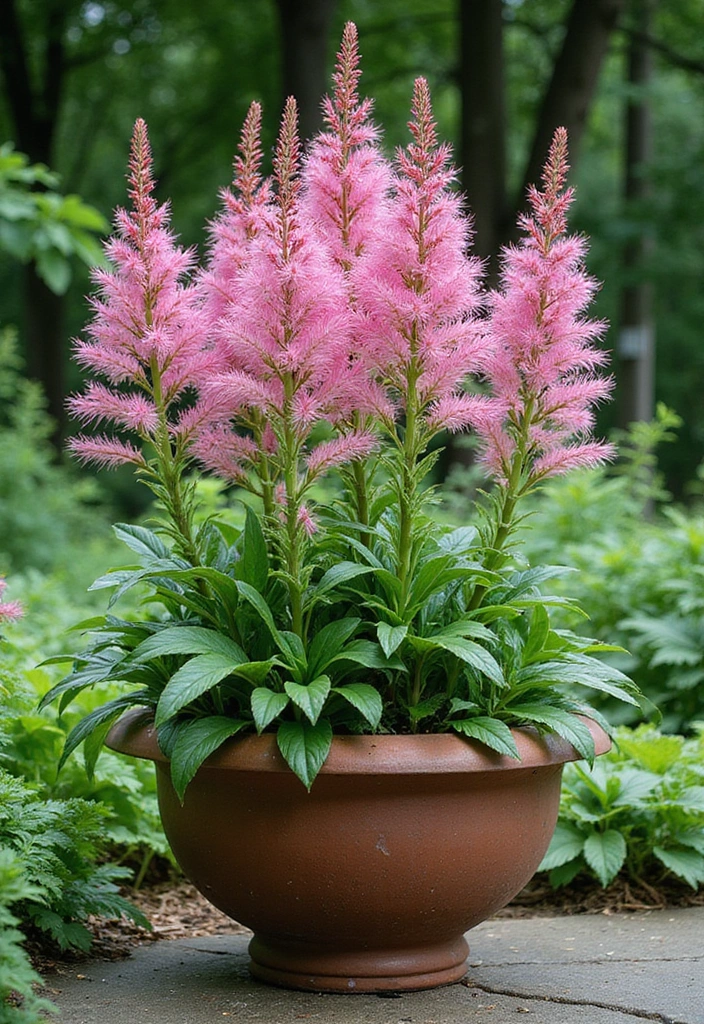 25+ Part Shade Planter Ideas for Lush Growth 63 25+ Part Shade Planter Ideas for Lush Growth - 11. Amazing Astilbe
