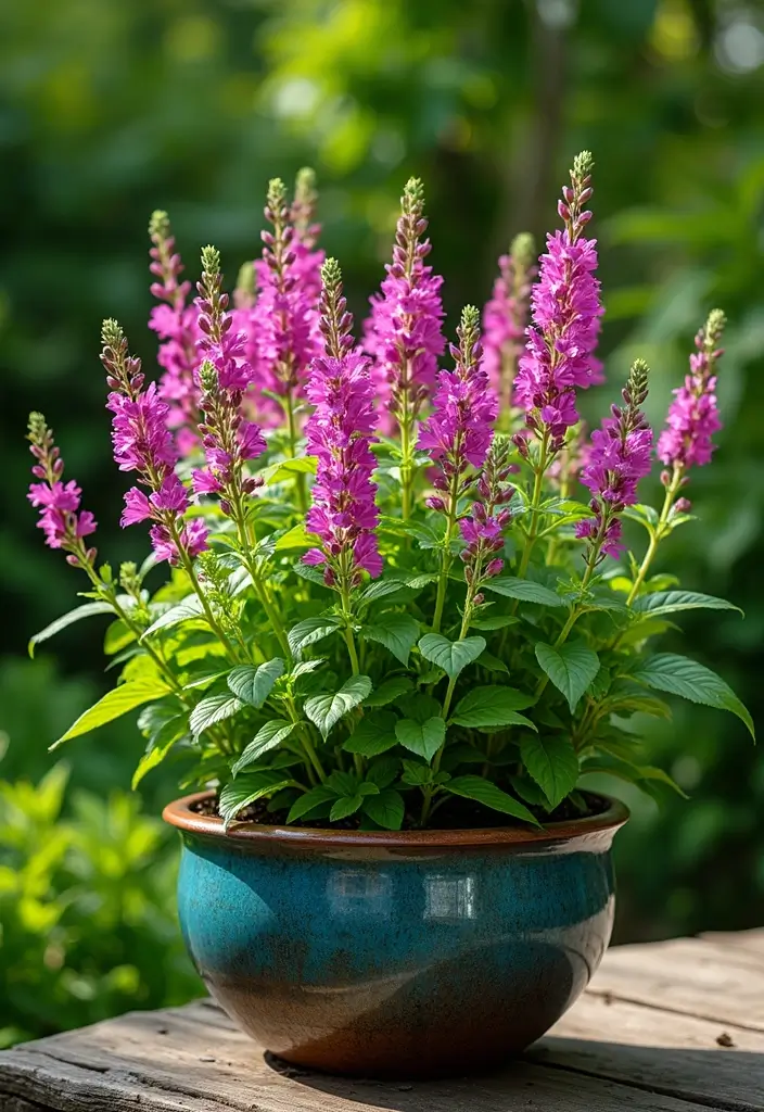 25+ Part Shade Planter Ideas for Lush Growth 131 25+ Part Shade Planter Ideas for Lush Growth - 21. Flourishing Salvia