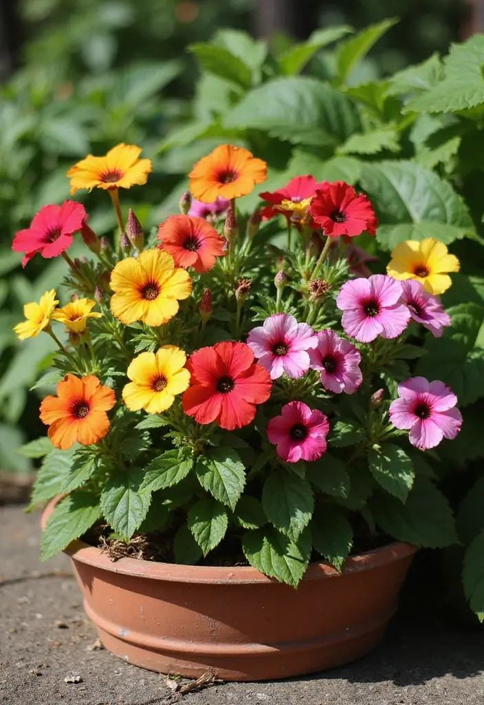 25+ Part Shade Planter Ideas for Lush Growth 143 25+ Part Shade Planter Ideas for Lush Growth - 23. Lively Petunias