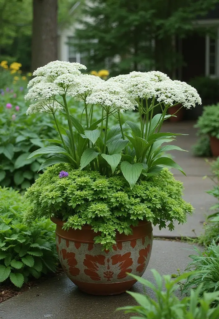 25+ Part Shade Planter Ideas for Lush Growth 41 25+ Part Shade Planter Ideas for Lush Growth - 7. Stunning Sweet Woodruff