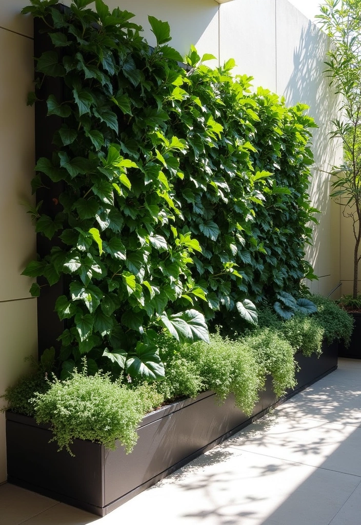 25+ Patio Wall Planter Ideas for Small Space Gardening - 23. Built-in Green Walls