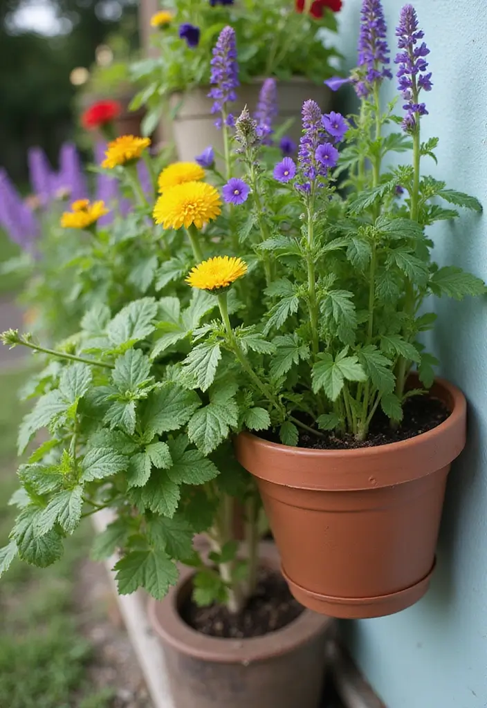 25+ Patio Wall Planter Ideas for Small Space Gardening - 9. Pocket Planters
