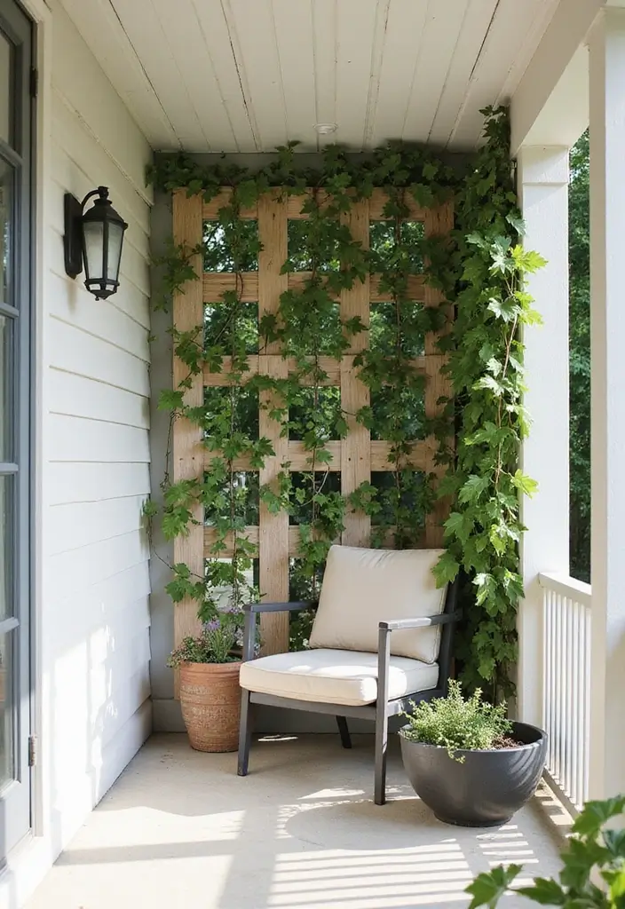 25+ Porch Trellis Ideas That Add Shade and Greenery - 14. Simple Trellis Design