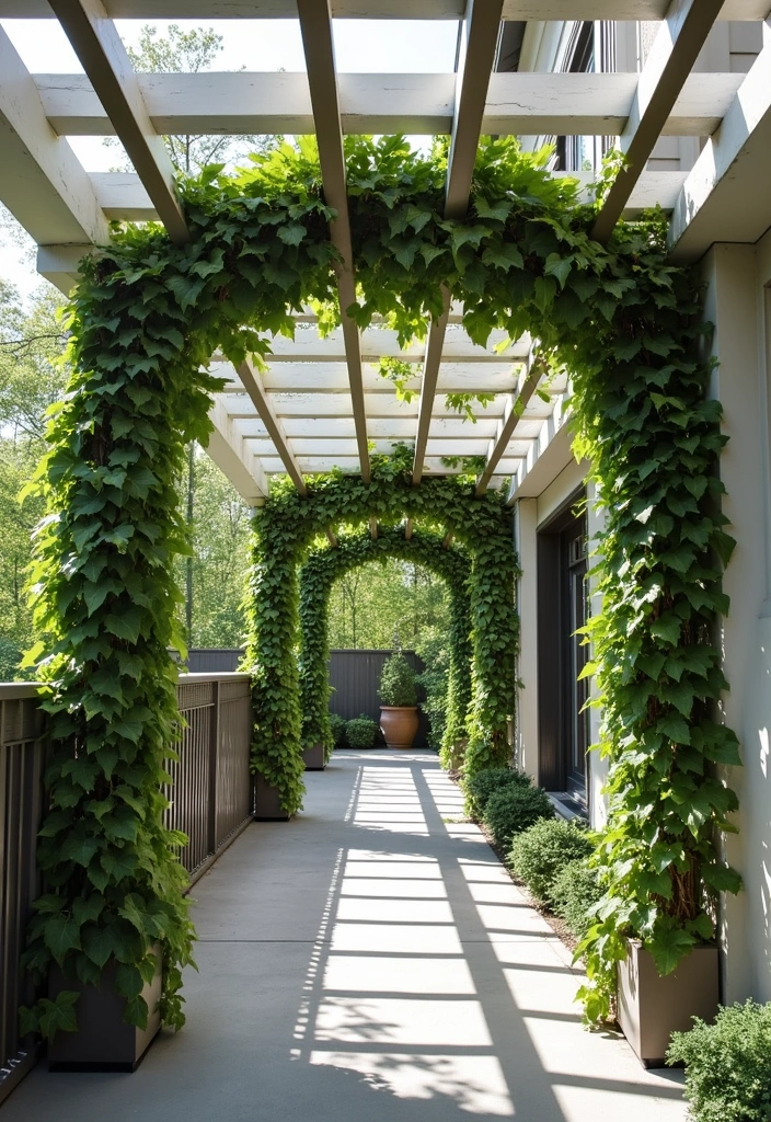 25+ Porch Trellis Ideas That Add Shade and Greenery - 22. Geometric Trellis Designs