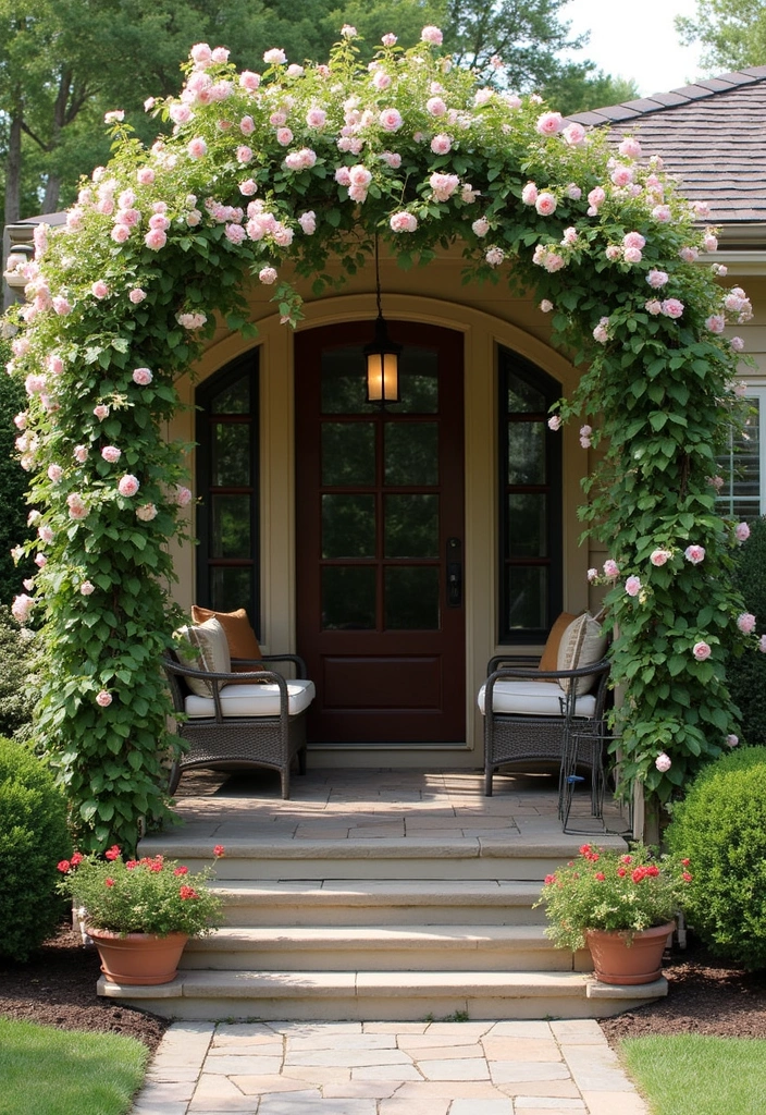 25+ Porch Trellis Ideas That Add Shade and Greenery - 6. Arched Trellis Design