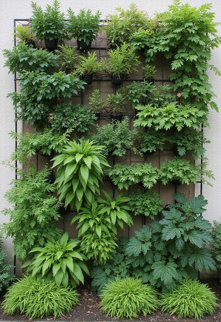 25+ Raised Bed Trellis Ideas to Maximize Garden Space - 10. Vertical Garden Wall