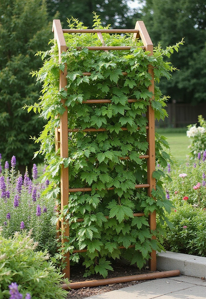 25+ Raised Bed Trellis Ideas to Maximize Garden Space - 14. Folding Trellis